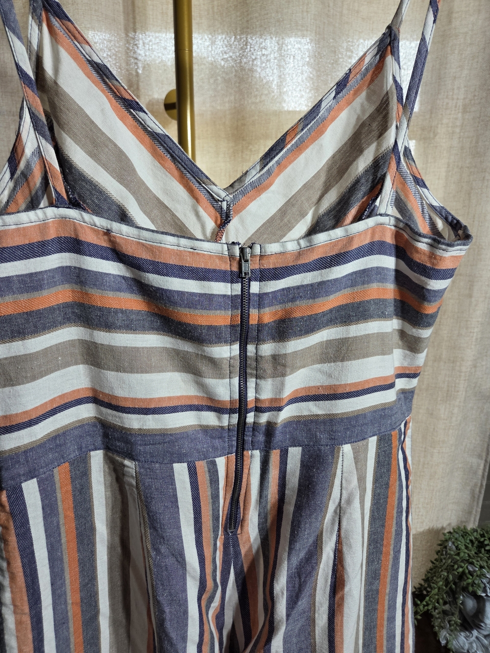 Derek Heart Striped Multi-Color Sleeveless Jumpsuit - Picture 4 of 5